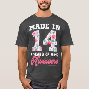 Camiseta 8 Year Old Girls Teens Boys For 8th Birthday Born 