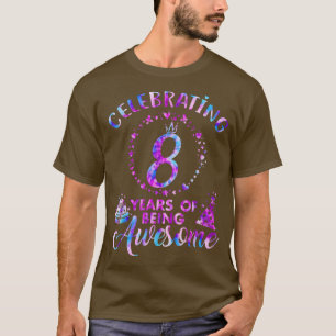 Camiseta 8 Years Of Being Awesome 8 Years Old 8th Birthday 