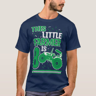 Camiseta 8 Years Old Boy Tractor Little Farmer 8th Birthday