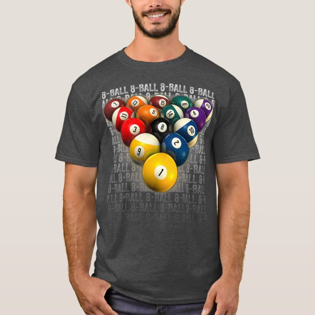 Camiseta 8BALL POOL TEAM Cool Design Leagues and (Anverso)