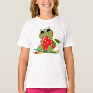 Camiseta #8Lil Lady Frog Bella Ringer T-Shirt