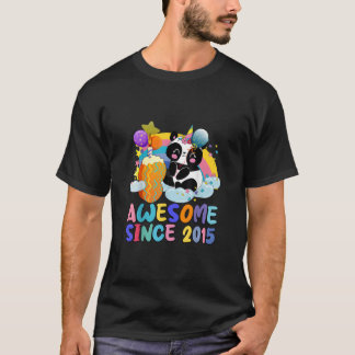 Camiseta 8Th 8 Panda Awesome Since 2015 Ns