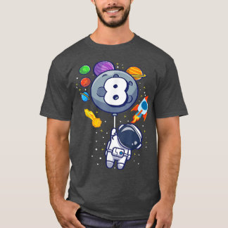 Camiseta 8th birthday astronaut 8th birthday 8 year old boy