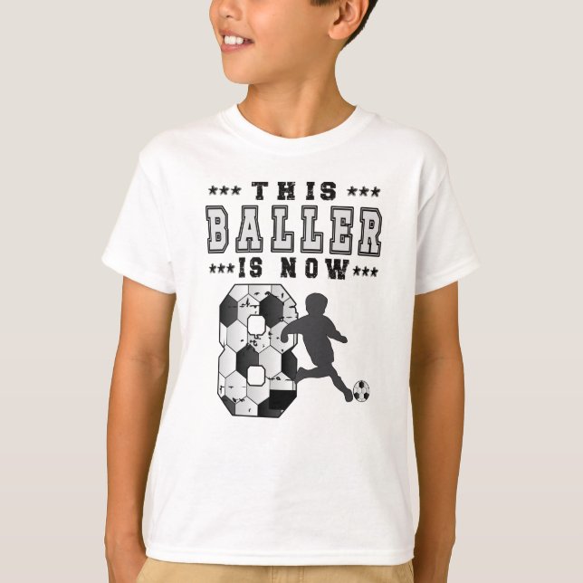 Camiseta 8th Birthday Gift Soccer Player 8 Year Old Boy (Anverso)