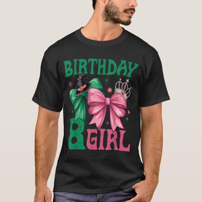 Camiseta 8th Birthday Girl Witch Nk Green 8 Year Old Birthd (Anverso)