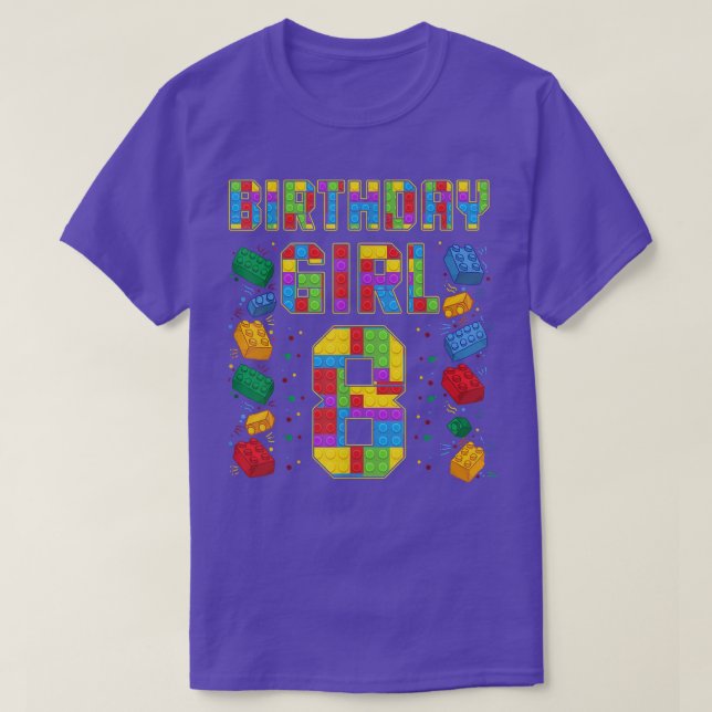 Camiseta 8th Birthday Master Builder 8 Years Old Block Buil (Diseño del anverso)