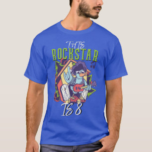Camiseta 8th Birthday The Birthday Boys Rockstar Guitar 