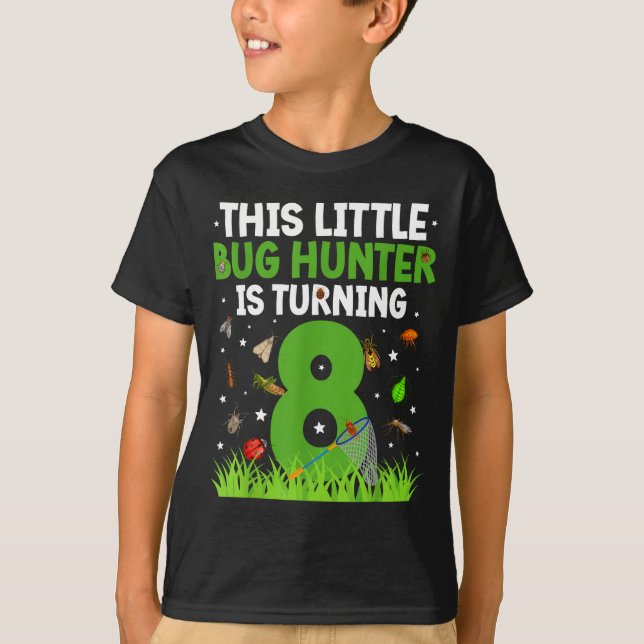 Camiseta 8th Bug Birthday Party Eight Year Old Bugs Birthda (Anverso)