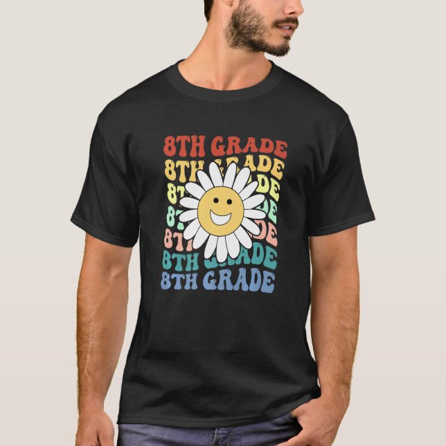 Camiseta 8th Eighth Grade Teacher Back To School Retro Sunf (Anverso)