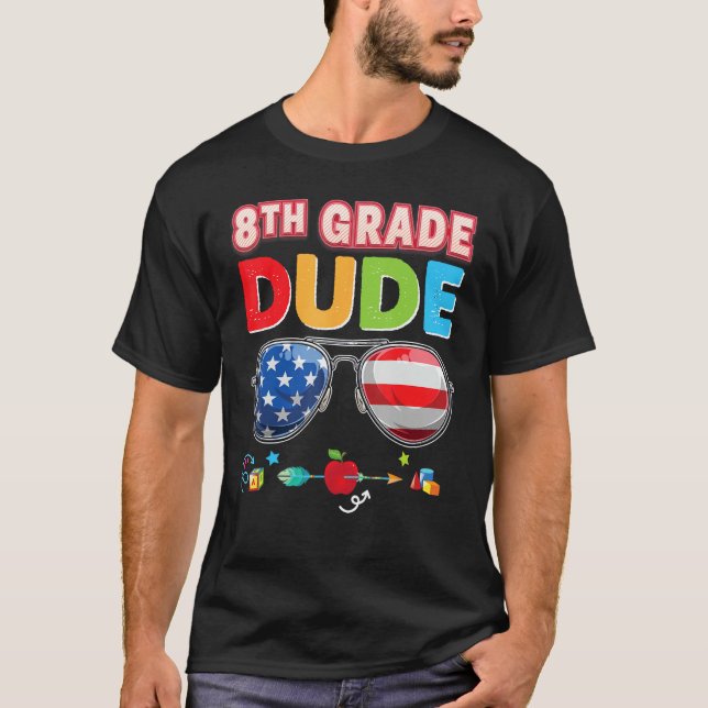 Camiseta 8th Grade Dude Back To School Eighth Student Kid S (Anverso)