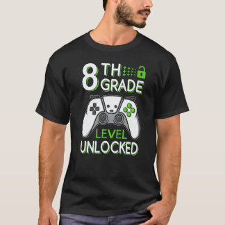 Camiseta 8th Grade Level Unlocked VideoGame Gamer Back to S