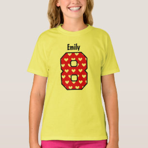 Camiseta 8vo Personalizado de ocho años W104 de los