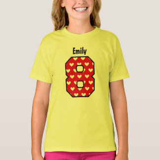 Camiseta 8vo Personalizado de ocho años W104 de los