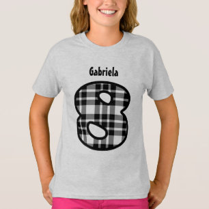 Camiseta 8vo Personalizado de ocho años W118 de la TELA