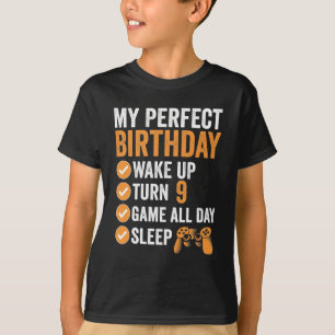 Camiseta 9º Turno 9 Mi Cumpleaños Perfecto de Juegos