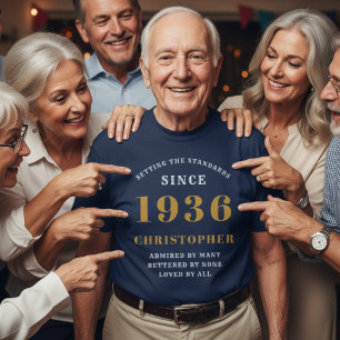 Camiseta 90º cumpleaños personalizado 1936 Añadir nombre or