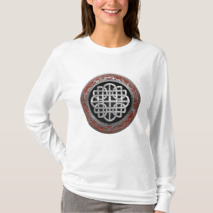 Camiseta [900] Cruz de nudo sagrado de plata celta