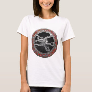 Camiseta [900] Pulpo de plata sagrada en postura defensiva