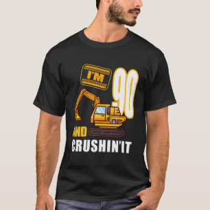 Camiseta 90.ª Excavadora De Construcción De Vehículos De Cu
