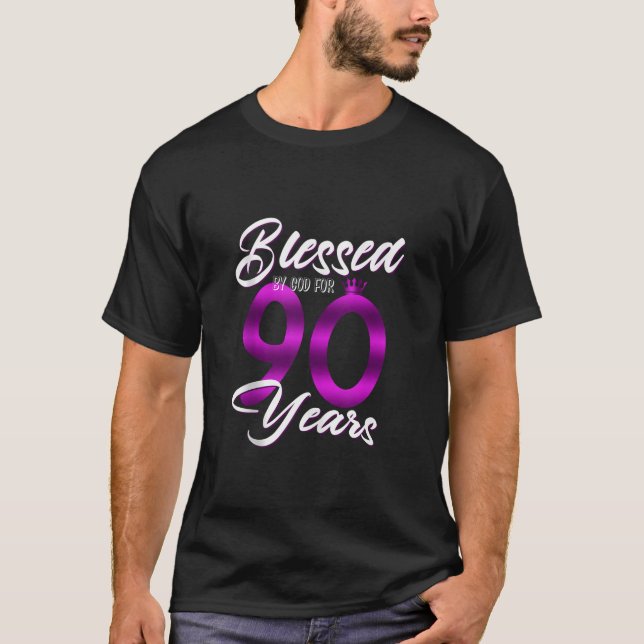 Camiseta 90.º Fiesta de la brigada de cumpleaños bendecido  (Anverso)