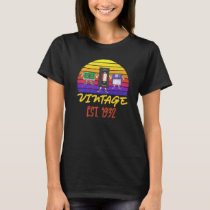 Camiseta 90.º Nacimiento Tees Funny Est 1932 Vin