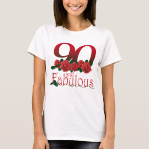 Camiseta 90.a flor del cumpleaños