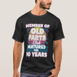 Camiseta 90 años de edad Farts Club Funny 90th Birthday Men<br><div class="desc">90 años de edad Farts Club Funny 90th Birthday Men Dad</div>