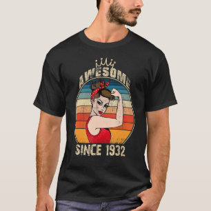 Camiseta 90 años de edad increíble desde 1932 90ª natalidad