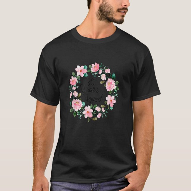 Camiseta 90 años de madres amadas 90 años de edad flores (Anverso)