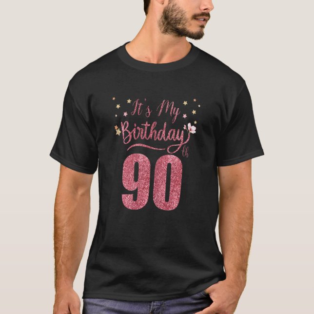 Camiseta 90 años es mi cumpleaños maravilloso (Anverso)