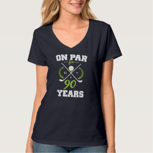 Camiseta 90 años feliz cumpleaños 90 para los golfistas