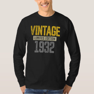 Camiseta 90 Años Hombres Mujeres Vintage 1932 90º Nacimient