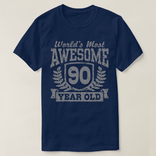 Camiseta 90 cumpleaños (Diseño del anverso)