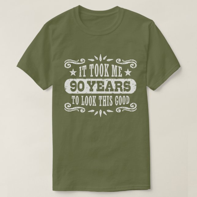 Camiseta 90 cumpleaños (Diseño del anverso)