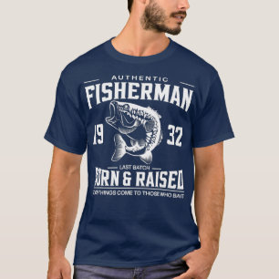 Camiseta 90 cumpleaños 1932 pescadores de lomos de pesca na