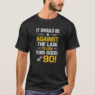Camiseta 90 cumpleaños 90 años de edad Hombres mujeres