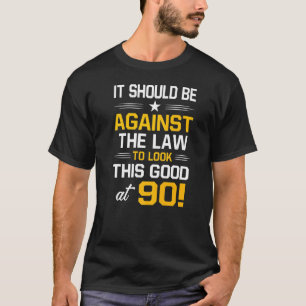 Camiseta 90 cumpleaños 90 años de edad Hombres mujeres