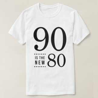 Camiseta 90 cumpleaños Black 90 es el nuevo 80