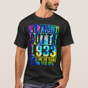 Camiseta 90 cumpleaños directo fuera de 1933 90 años