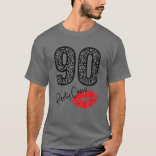 Camiseta 90 Fiestas Crew Bebe Regalos 90 Años Felices