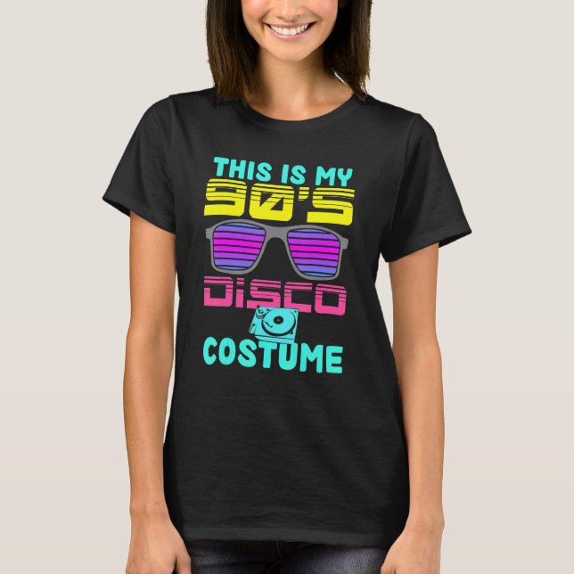 Camiseta 90 gafas de sol Vinyl Music Disco Disstume Part (Anverso)