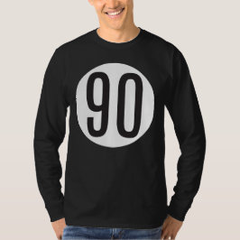 Camiseta 90 negro/blanco