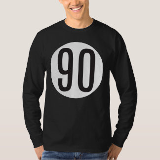 Camiseta 90 negro/blanco