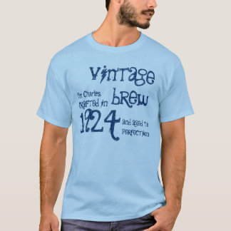 Camiseta 90.o Azul 1924 del Brew del vintage del regalo de