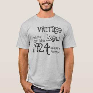 Camiseta 90.o Gris 1924 del Brew del vintage del regalo de
