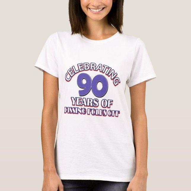 Camiseta 90.os diseños del cumpleaños (Anverso)