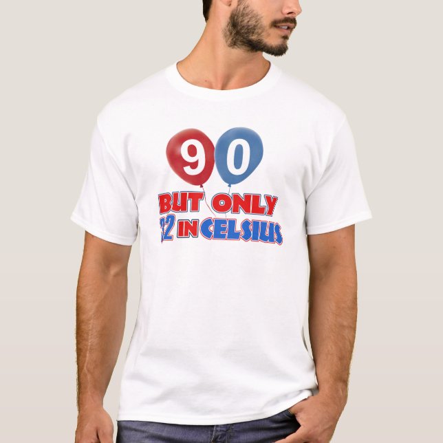 Camiseta 90.os diseños del cumpleaños del año (Anverso)