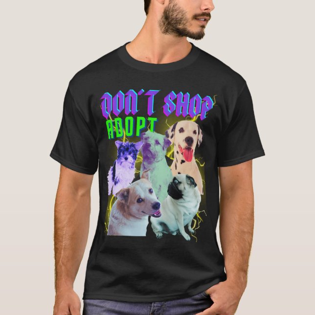 Camiseta 90 Perros de Contrabando Adopta No compres (Anverso)