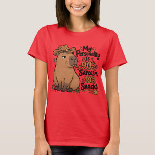 Camiseta 90% Sarcasmo 10% Snacks Capybara Divertido