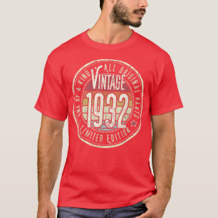 Camiseta 90 Years Old Vintage 1932 Limited Edition 90th Bir